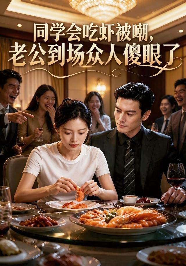 同学会吃虾被嘲老公到场众人傻眼了（1080）
